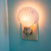 Sea Shell Light - Seashell Night Light Plug in Manual - 1 pc White Clam Sea Shell Night Light Shell - Beach Night Light Plug in - Seashell Light - Bathroom Night Light - Nautical Nightlight Plug in