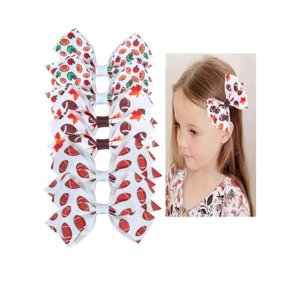 Sports ball class hairpin Football Bows Hair Bow Clips for Girls Women Hair Barrettes Hair Accessories Party Gift(FJ113) (ZHA)