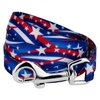 Country Brook Petz - 1/2 Inch Star Spangled Dog Leash - 6 Feet