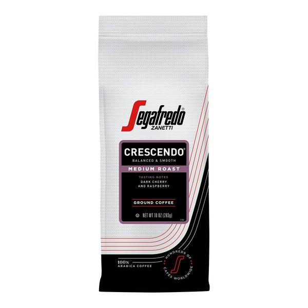 Segafredo Zanetti Ground Coffee, Crescendo Medium Roast, Made with Arabica Beans, Vivacious and Balanced Flavor