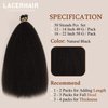 Lacer Hair Kinky Straight Hair I Tip Hair Extensions Natural Human Hair 22 Inch I Tips Human Hair for Black Women Cold Fusion Microlink Hair Extensions Human Hair 50 Gram 50 Strands/Pack