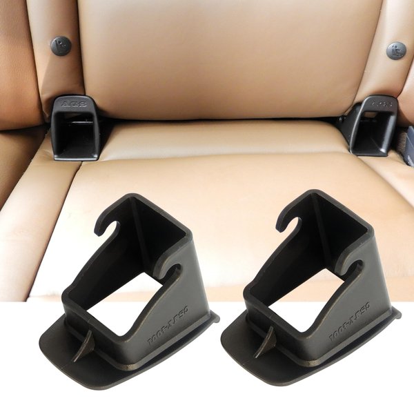 JHKLS ISOFIX Interface Belt Latch Guide, 2 Pcs Car Seat ISOFIX Interface Buckle Fixed Guide Groove Car Seat Bracket Connector, Black