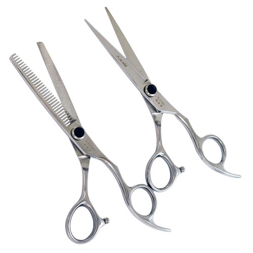Kashi Advance Student Styling Barber Cutting and Thinning shears Set Japanese Steel 6"