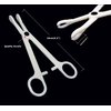 Piercing Clamps 8pcs Disposable Piercing Forceps Clamp Slotted Navel Forceps Piercing Pliers,Suitable for ear, navel, lips, tongue, nose and other body parts piercing tools(TN017-8PCS)