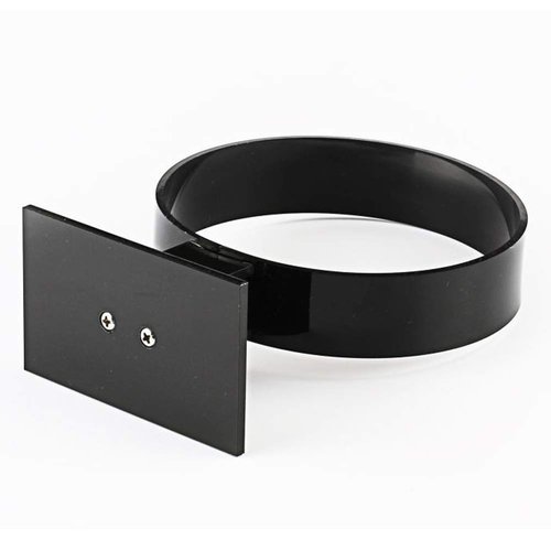 lasenersm 2 Pieces Acrylic Headband Display Stand Single Headband Holder Hairband Display Stand Hair Hoop Holder Acrylic Headband Organizer, Black