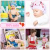 5 Pcs Kids Satin Bonnet Sleeping Cap for Girls Boys Soft Satin Baby Bonnet Satin Hair Bonnet for Sleeping Night Hair Wide Band Sleeping Cap for Toddler Infant Kids, 5 Styles