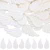SUNNYCLUE 1 Box 30 Pairs White Angel Wing Charms Christmas Resin Cabochon Mini Fairy Beads Scrapbooking Embellishments Flatbacks Cabcohons for Jewelry Making Cell Phone Case Valentine's Day Decor