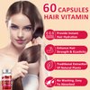 DEERELF 60 Pcs Hair Vitamin Oil Capsule, Hair Treatment Serum Enriched with Moroccan Oil,Avocado Oil, Macadamia Oil,Vitamins A C E Pro B5, No Rinse and Safe，Suitable for All Hair Types