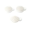 Pokinge 3 Pcs Hair Scalp Massager Brushes, White Soft Silicone Shampoo Brush Hair Washing Brush for Home Bathroom Tool