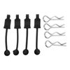 RC Car Body Clips Steel Rubber Clips RC Body Clip Retainers for Losi Lasernut U4 1/10 Black