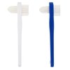 Healifty Denture Brush False Teeth Cleaning Tool Double Sided Toothbrush Denture Cleaning Brush 2pcs (White+Blue)