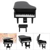 SPYMINNPOO Dollhouse Piano,1:12 Miniature Mini Simulation Wooden Grand Piano with Stool Doll House Accessory for 1:12 Home Ornaments Dollhouse Decorative(Black)