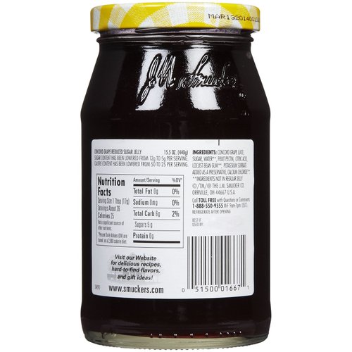 Smucker's Low Sugar Concord Grape Jelly - 15.5 oz