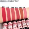 BINGBRUSH 6 Colors Matte Red Wine Liquid Lipstick Pack Set,Wine Lip Tint Long Lasting 24 Hour Waterproof Velvet Nonstick Cup Lipgloss Lip Stain Pigmented Lip Makeup Gift Sets for Girls and Women