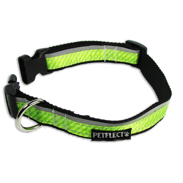 Petflect Green on Green Reflective Collar, Small