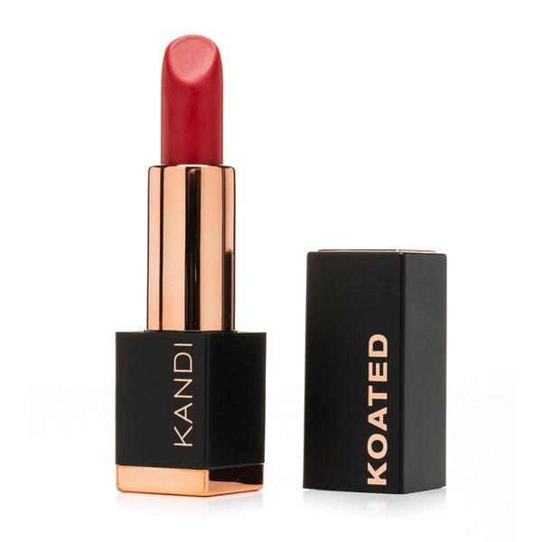 Kandi Koated Satin Lip Color [Firestarter] Soft & Creamy Lipstick Burruss | Rich Colors, Paraben-Free, Cruelty-Free Creme Lipstick | Beauty & Makeup