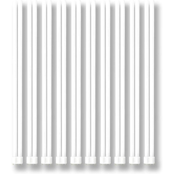GoodBulb PLL55/850 | 55W 21.2" Twin Tube Compact Fluorescent Light Bulb | 4-pin 2G11 Base 5000K Daylight 3900 Lumen | 36000 Hour Long Life Biax | Pack of 10