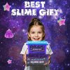 Mini Galaxy Slime Kit, Galactic Slime Ball Making Kit with Glow in The Dark Stickers, DIY Glitter Crunchy Foam Butter Slime Party Favors, Fun Christmas Slime Gifts for Girls Boys Kids 6 7 8 9 10 11 12