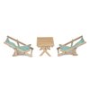 Miniature Beach Chair & Table 3PCS 1:12 Dollhouse Furniture Model Foldable Chairs Folding Beach Sunbath Chair Props Cake DIY Garden Plant Pool Decor Longue Deck Chair Craft (Green)