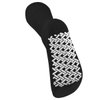 Men Women Anti Slip Grip Non-Skid Crew Cotton Diabetic Socks 6-pack Black
