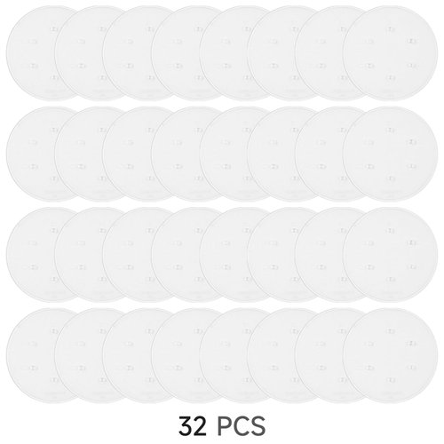 DisplayMore 32 Pieces Plastic Action Figure Display Stand Base ,Multi-PEG Model Support Stand Compatible with 6 inch Star Wars Black Series Figure Toy (32PCS-Clear-Round)