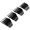 Professional Peanut Clipper Guards - 4-Piece Clipper Guides For Wahl Peanut, Trimmer Cutting Guides Set - Competible with Peanut Blade, Black