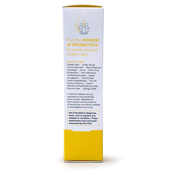 BabyBiotics - Topical Probiotic Body Care for CHILDREN of ALL AGES 4oz -Hypoallergenic, Vegan, Non GMO, GF, 100% Natural Live Probiotic Patented, External + Internal Use,Totally Safe, No Refrigeration
