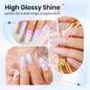 SUPWEE Pearl Gel Nail Polish, 15ml Pearlescent Nail Gel Polish Shimmer Mermaid Nail Polish for Nails Shell Swirl Thread Effect Soak Off UV Gel Summer Colors