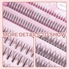 MLEN DIARY Individual Lashes 296 Clusters Lashes 4 Types Manga Lashes Individual Natural Look 9-13mm Eyelash Extension Kit for Make Up DIY