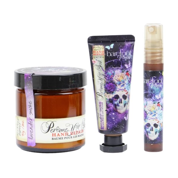 Barefoot Venus Instant Hand Repair and Body Mist 3pcs Set (Lavender Smoke)