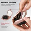 Travel Folding Hair Brush, Mini Pocket Mirror Brush Easy to Carry for Small Spaces Nylon Brush/Comb/HairBrush for Women Men's Any Hairstyles Hair and Beards Wet Dry Hair Restore Shine