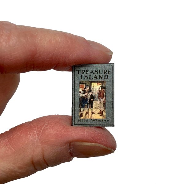 Miniature Children Story Book 1:12 Scale Illustrated Readable Book Treasure Island Mini Dollhouse Accessories by Little Things of Interest