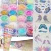 24 Color Body Glitter Gel Temporary Tattoos, Chunky Sequin Glitter with 32 Fashionable Temporary Tattoos 4 Brushes for Festival Birthday Makeup Party