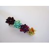 Generic Hawaiian flower multi color alligator hair clip for fine thin hair (Clip quantity: 2 clips), 1 Count (Pack of 1)