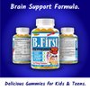 B.First Brain Supplements for Memory and Focus, Brain Booster for Kids, Teens & Children, Omega 3 Fatty Acids Enhance Attention, Clarity, Concentration, Tasty Easy-to-Swallow 60 Chewable Gummies
