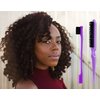 Hair Styling Set for Women, Girls & Kids: Teasing Brush, Rat Tail Comb, Edge Brush for Braiding & Backcombing Styling (Purple)