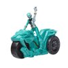 Power Rangers Dino Fury Rip N Go Sabertooth Battle Rider and Dino Fury Green Ranger 6-Inch-Scale Vehicle and Action Figure, Toys for Kids