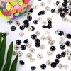 Sumind 100 Sets Sew-on Snap Buttons Metal Snap Fastener Buttons Press Button for Sewing Clothing, Black and Silvery, 10 mm
