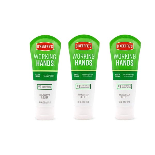 O'Keeffe's Working Hands Hand Cream, Tube, 3 oz Pack of 3