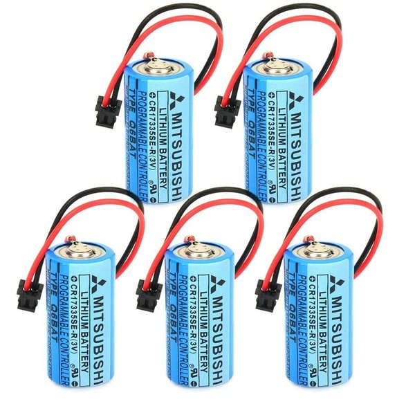 WELLVEUS 5Pcs Q6BAT CR17335SE-R 3V 1800mah Lithium Battery Replacement Battery for QNS System Q6BAT,CR17335SE-R