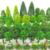 Tazimi 60 Pieces Model Trees 1.36-6 inch Mixed Model Tree Train Scenery Architecture Trees Fake Trees for DIY Crafts, Building Model, Scenery Landscape Natural Green