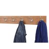 PegandRail Cherry Coat Rack with Satin Nickle Hat and Coat Style Hooks 4.5" Ultra Wide (Cherry, 25.5" x 4.5" with 5 Hooks)