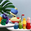 Yarn Ball Winder, Hands Operated Swift Yarn Fiber String Ball Wool Winder Machines for Family+4Pompom Maker+10PS Knitting Stitch Markers+10PS Plastic Needles+1PS Scissors(26b)