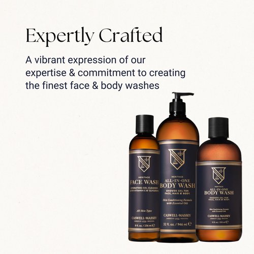 Caswell-Massey Heritage Face Wash, Men’s Gel Cleanser for Sensitive Skin, with Vitamin E and Natural Orange Oil, 8 Fl Oz