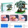 CAXIMSY Cherry Blossom Bonsai Tree House Building Blocks Set Plants Green Flowers Treehouse Architecture Micro Mini Block Gift for Adults and Children 1500 Pieces