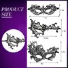 Cindeer 6 Pcs Masquerade Mask for Women, Venetian Lace Eye Mask Gold and Black Lace Mask for Prom Ball Costume Party Supplies (Classic Style)