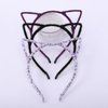 IJF 3PCS Furry Cat Ears Headband Black Cat Ears Hair Hoops Cat Women Ears Hairband for Cosplay Costume Accessories-006