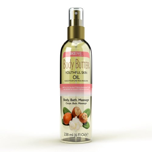 Body Butter Youthful Skin Oil with Cocoa Butter & Shea Butter Infused with Vitamin E - 6 oz