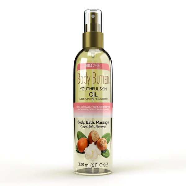 Body Butter Youthful Skin Oil with Cocoa Butter & Shea Butter Infused with Vitamin E - 6 oz