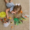 Prehistoric Dinosaur Playset – 45 Assorted Plastic Animal Figures Pieces Toy Play Set for Kids, Boys and Girls with Storage Container